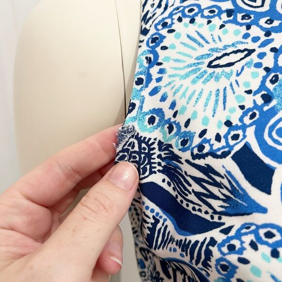 Lilly Pulitzer Womens Blue Mermaids Tail Kelby Stretch Shift Dress Size 00 - Picture 8 of 8